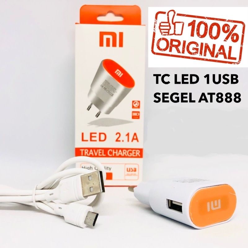 Charger Xiaomi Led Casan Xiaomi LED 1USB 2.1A Segel BST