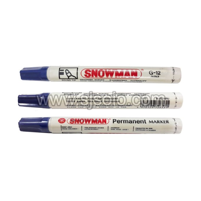 

Spidol Papan Tulis Whiteboard SNOWMAN PERMANENT BLUE