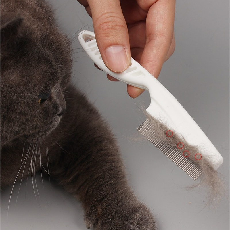 Pet Flea Comb Cat Dog Lice Stainless Steel Needle Brush Dental Cleaning Comb