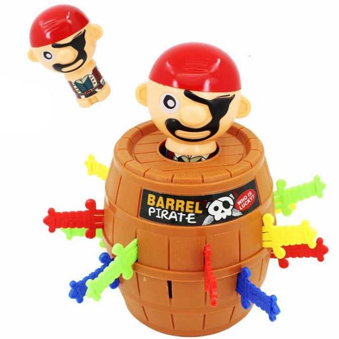 Mainan Game Lucu Crazy Pirates Roulette Lucky Barrel Running Man YF555