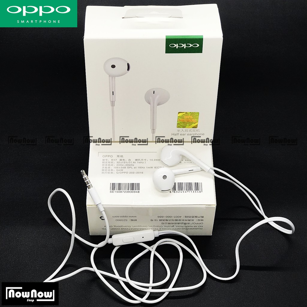 Headset Earphone Handsfree Oppo R17 Original Find 3 7 9 F3 F5 F9 R1X R1 R5 R9 R7S R7 A31 A37 A39 A59