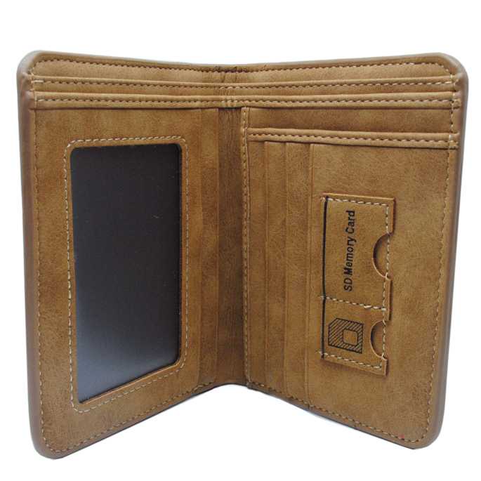 Rhodey Dompet Kulit Pria Bahan Nubuck Model Vertical - G1166