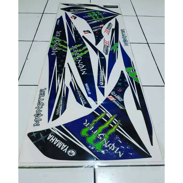 Striping sticker variasi yamaha new  jupiter mx 135 biru 2011-2014