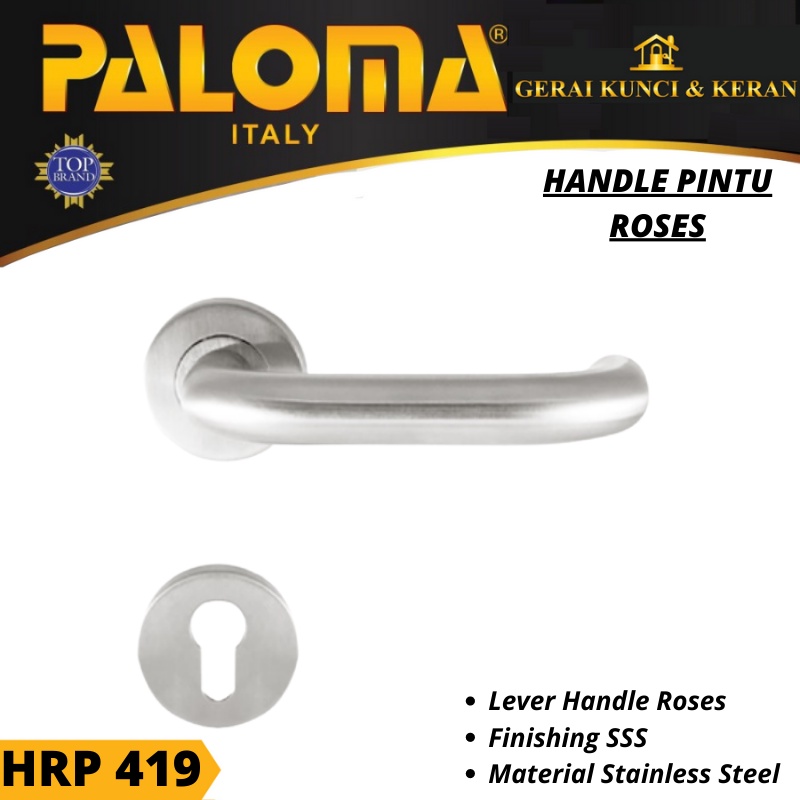 PALOMA HRP 419 MLP 022 CLP 494 GAGANG PINTU KUNCI KNOB SET STAINLESS