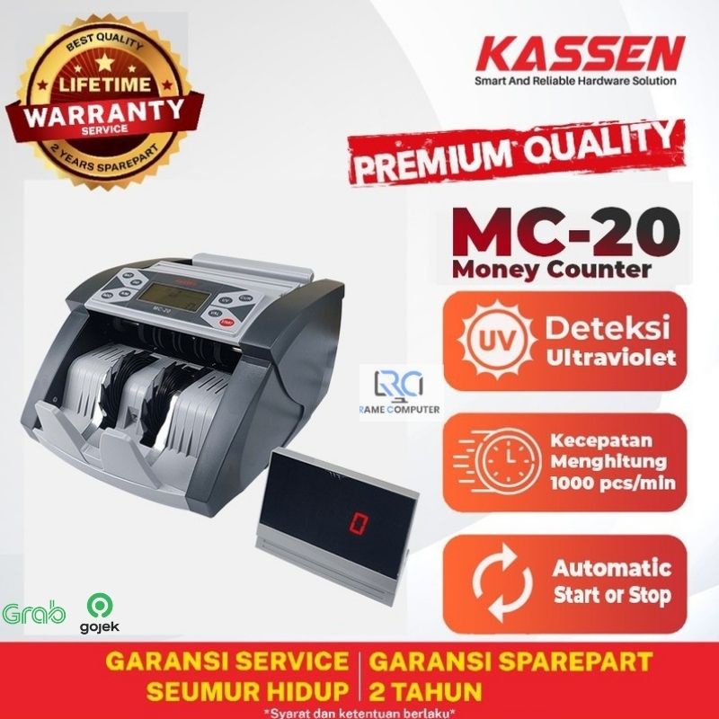 Bill Counter Mesin Penghitung Uang Kassen MC-20