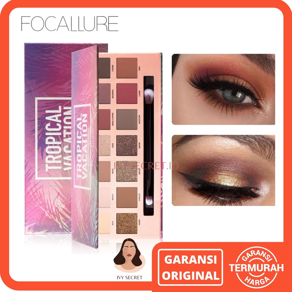 Focallure Tropical Vacation Eyeshadow 14 Colors Eyeshadow Focallure Eyeshadow Palette Focallure Eyeshadow Shimmer FocallurFocallur Focalure Fucallure Focalure Foccalure