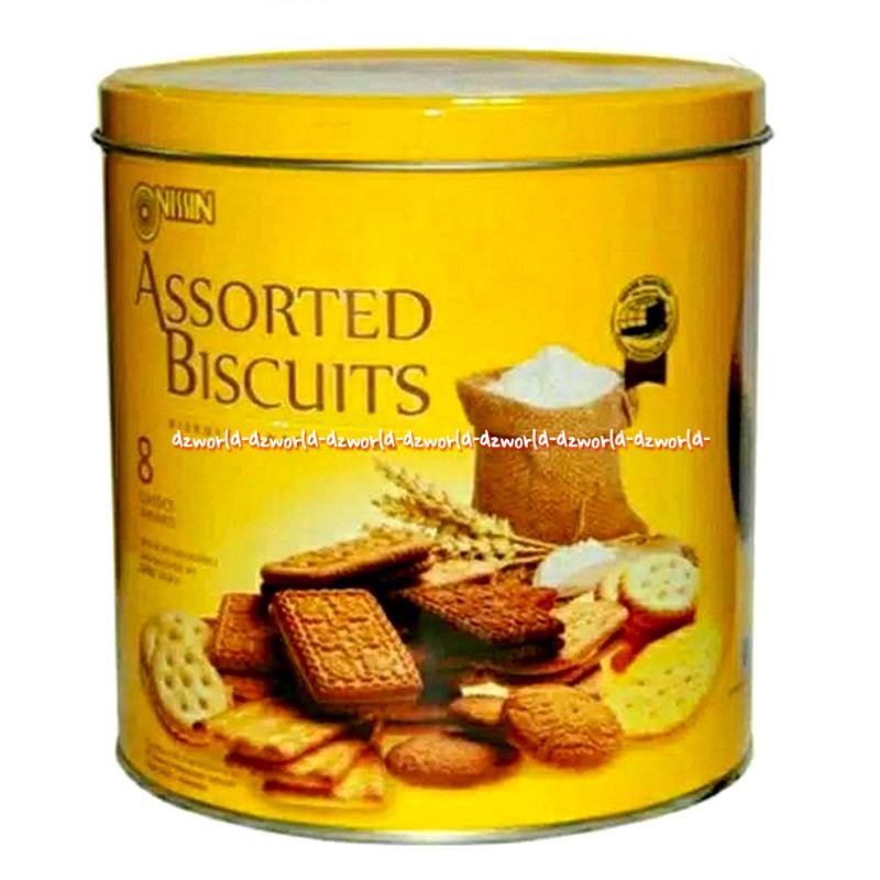 Nissin Assorted Biscuits Tin 650gr Nisin Aneka Biskuit Kaleng Kuning Nissin Assored Kemasan Kaleng