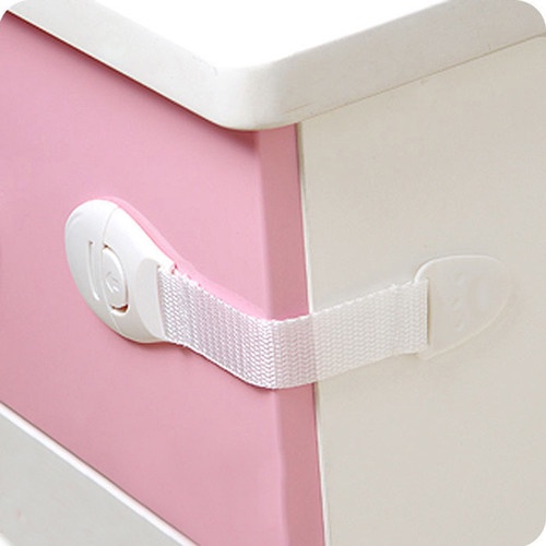 Pengaman Laci Lemari/Pengunci Pintu Kulkas/Baby Safety Lock - Putih
