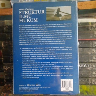 Jual Refleksi Tentang Struktur Ilmu Hukum By: Prof.Dr.Bernard Arief ...