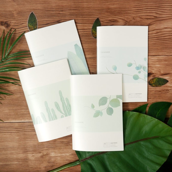 

Lucu Buku Tulis Bergaris Summer Plant Ruled Notebook B5 Bagus Hot Sale