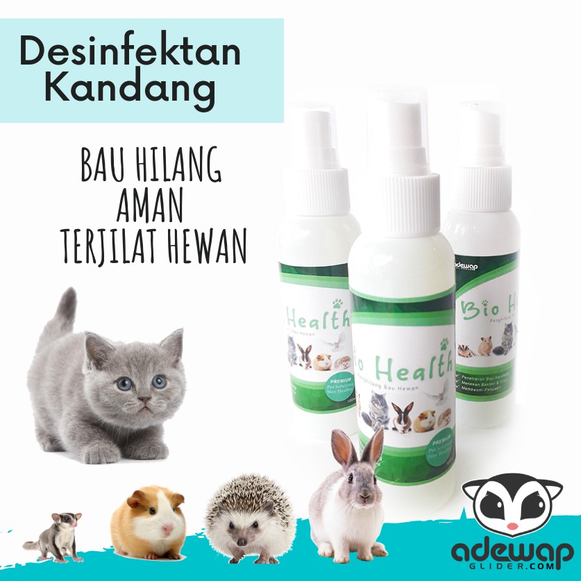 BioHealth Spray penghilang bau kandang hewan menyerap bau pesing kucing kelinci hamster sugar glider-2