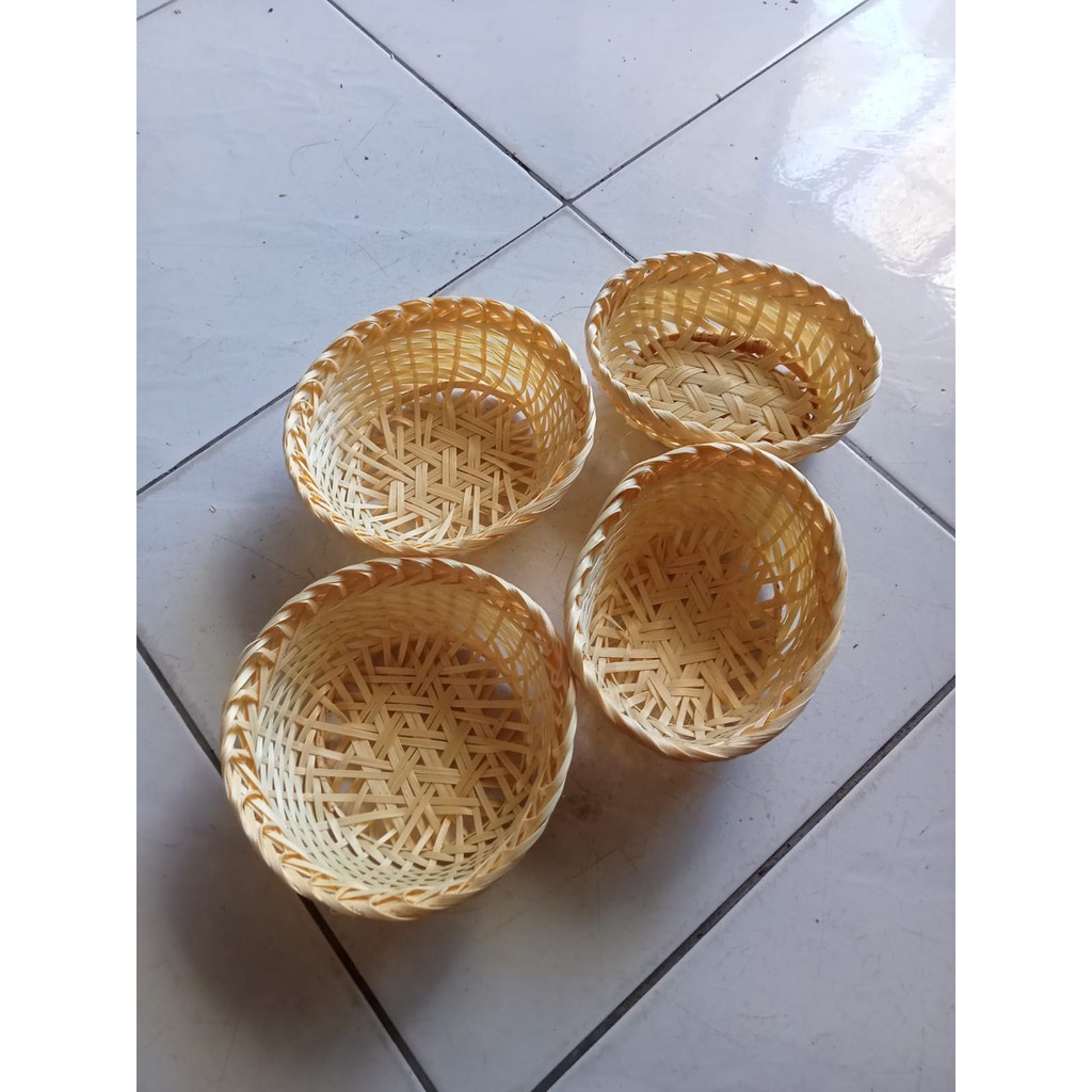 KERANJANG BAMBU MINI DIAMTER 10 cm/KERANJANG MINI/WADAH MINI
