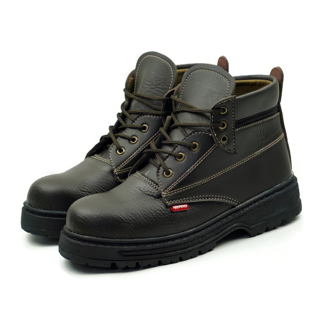 Sepatu safety pria boot besi kerja work original Premium grade A terbaru kekinian-5