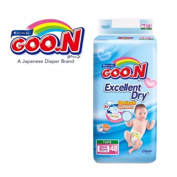 COD [ASERA] GOON EXCELENT DRY PEREKAT NEW BORN 48 / S 44 POPOK BAYI SEKALI PAKAI TIPE PEREKAT