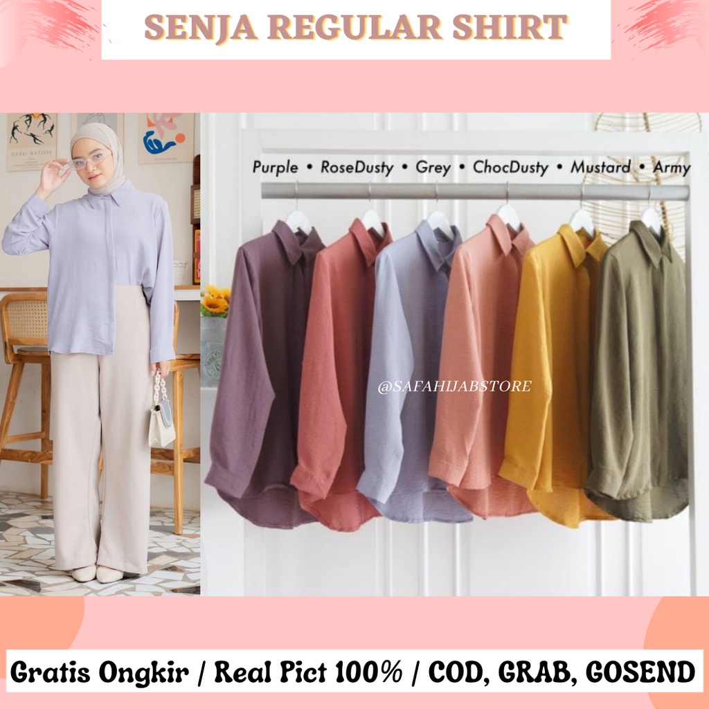 SENJA REGULAR SHIRT / ATASAN / ATASAN KERJA / KEMEJA / TOP / BLOUSE