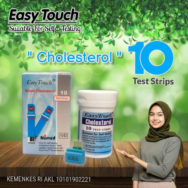 Refill Strip Cholesterol Easy Touch / Tes Strip isi Ulang Kolestrol Original Easy Touch 10 Pc