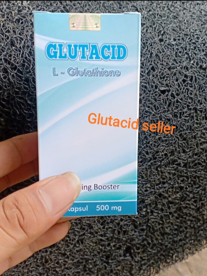 ( Cod ) Glutacid 500mg Kemasan Terbaru Glutathione Whitening Booster Suplemen Pemutih Asli Ori