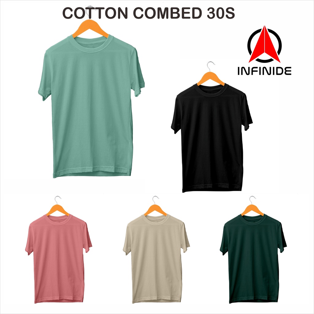 Jual Infinide Kaos Polos Pendek Cotton Combed 30s Premium / Kaos Polos ...