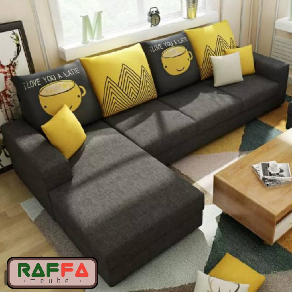 L64 RAFFA MEUBEL - Sofa Minimalis Leter L Premium - Garansi 1 Tahun - Gratis Ongkir Jabodetabek