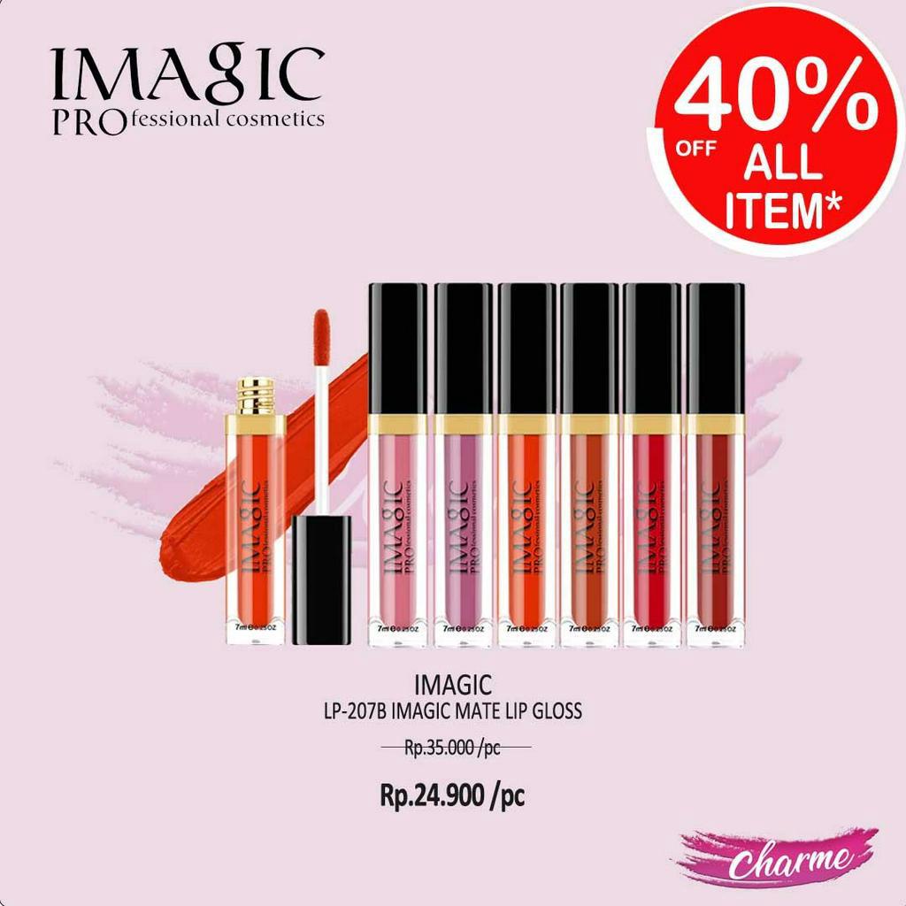 (READY &amp; ORI) IMAGIC Matte Lip Gloss Lipstik LP 207 LP207B