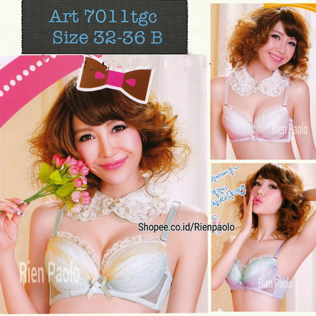 Bra BH Celana Dalam CD G String Lingerie Set Sexy Hot Kawat Premium Motif Bunga Lucu Import Rien Pao