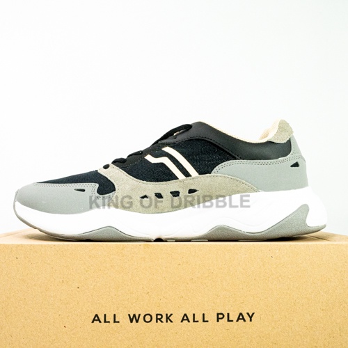 Sepatu Casual Piero Ergo Black Storm Grey P30195 Original BNIB