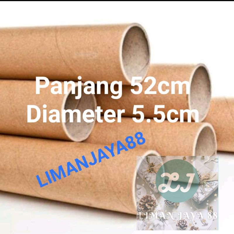 Corong Karton / Tabung Packing SELONGSONGAN PAPER TUBE UKURAN DIA:5.5CM PANJANG 52CM