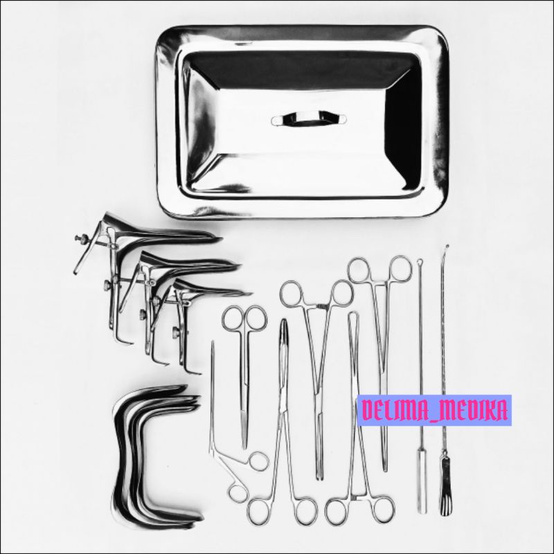 IUD Set 11 Set Paket Komplit Stainless / IUD Kit Set 11 item Paket Lengkap Stainless Steel