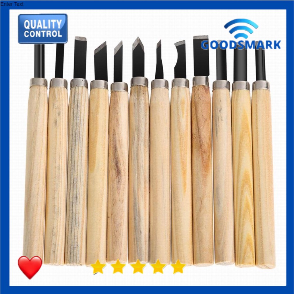 TOOKIE Set Pisau Ukir Pahat Kayu 12 in 1 Wood Carving Knife - KSJ-12