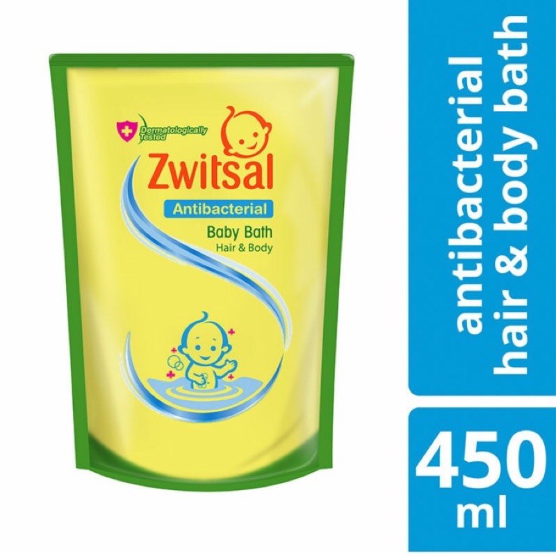 Zwitsal baby bath 2 in 1 Antibacterial Refill 450ml