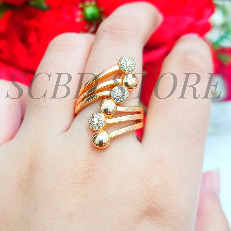 Cincin Motif Enam Bulat Cantik