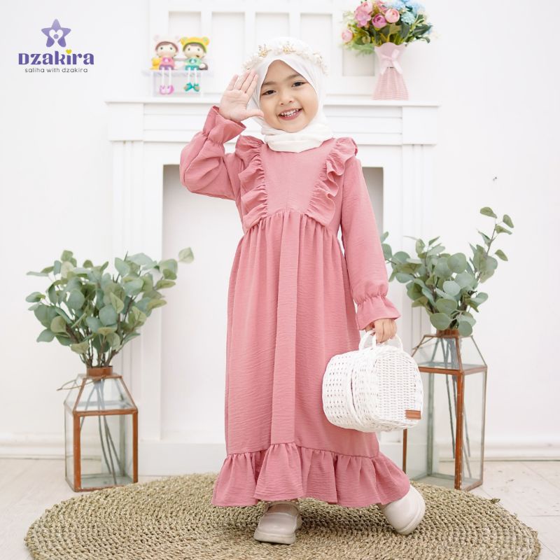 GAMIS QANITA BAHAN CRINKLE  0-4THN BY DZAKIRA