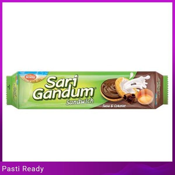 

Roma Sari Gandum Sandwich Susu And Cklt 115G