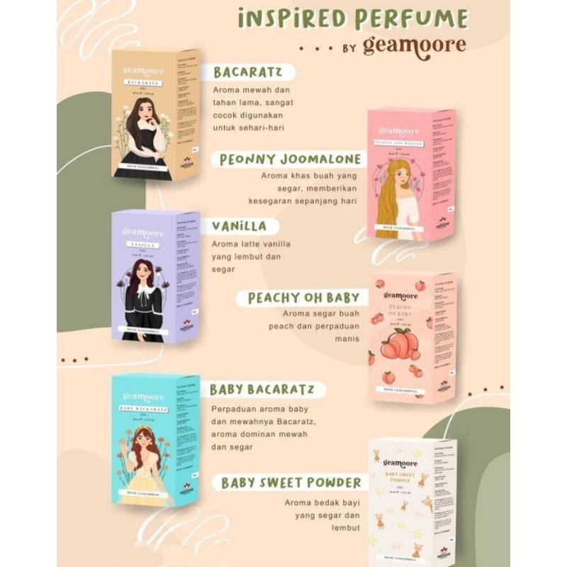 PARFUM GEAMOORE 6ML - MINYAK WANGI TAHAN LAMA / PARFUM WANITA AWET