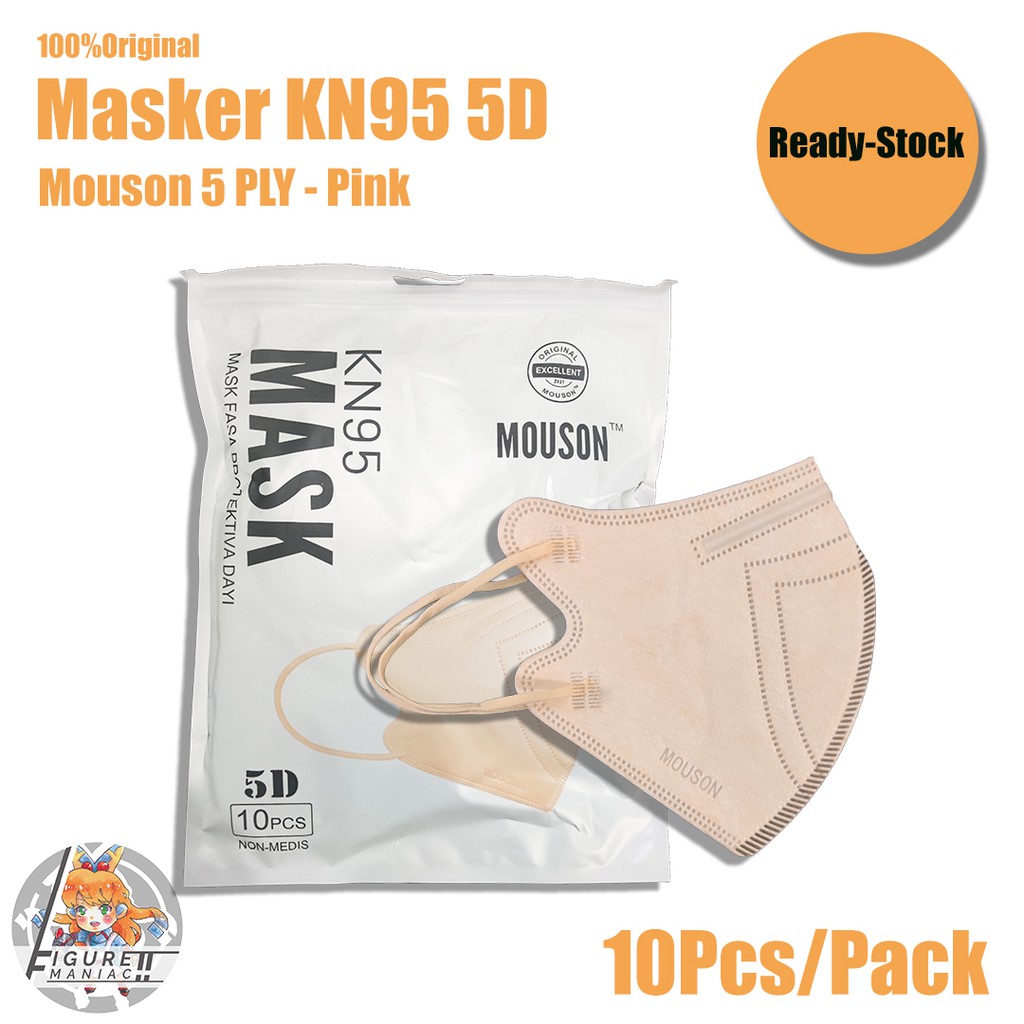 Figure Maniac - Masker KN95 Mouson 5D 1 Pack isi 10 Pcs Original