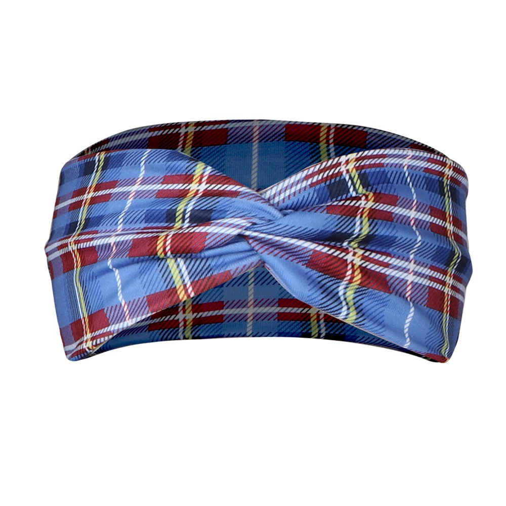 Bandana Fashion Korea Import Wanita/Ikat Kepala motif Kotak-kotak Yang dicetak Head Scarf/Headband Bandana Multicolor/Bando Aesthetic Multicolor Headband Pinteresto