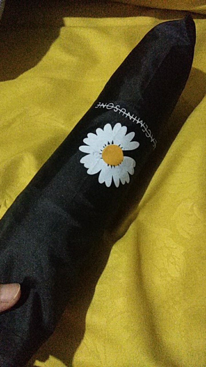 Payung Lipat Otomatis Motif Bunga Daisy Untuk Pria Dan Wanita