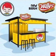 BOOTH CONTAINER 200X150X200 CM CAFE CONTAINER 2X1,5X2M BOOTH CUSTOM