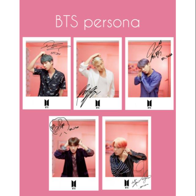 BTS persona with sign Polaroid