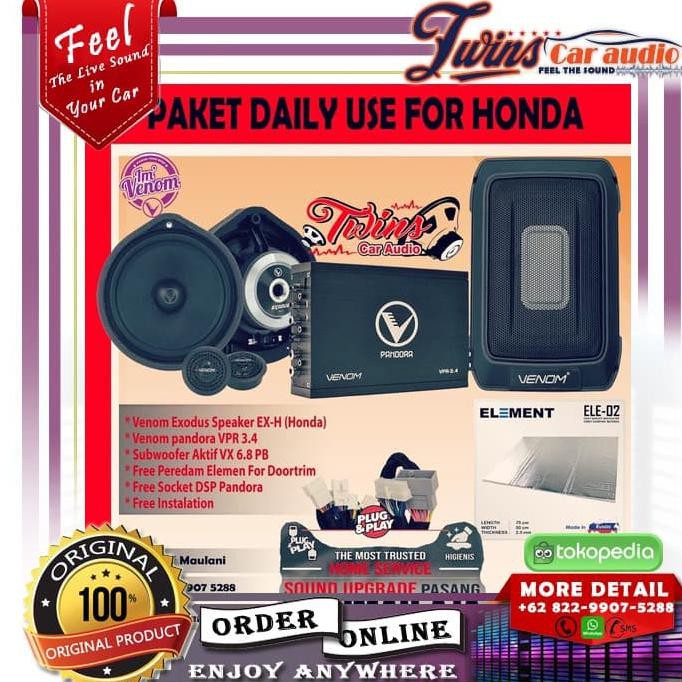 Paket audio mobil venom (home Servise) paket venom Exodus/audio murah