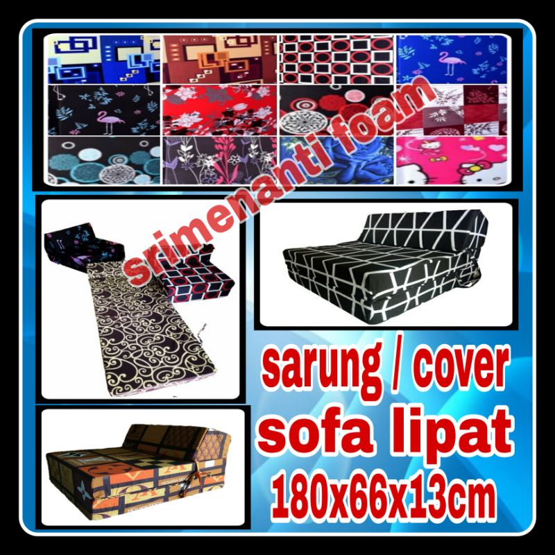 sarung sofa lipat.cover sofa lipat stndar.180x66x13cm.sarung sofa bed.cover sofa lipat sarung solip