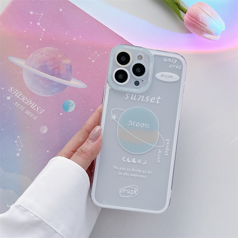 Soft Case Silikon Transparan Cover iPhone 13 12 11 Pro Max X Xr Xs Max SE 2020 iPhone 7Plus 8Plus iPhone 8 7 6 6s Plus Fashion Transparent Phone Case Shockproof Camera Protection Silicone Soft Case Protective Cover