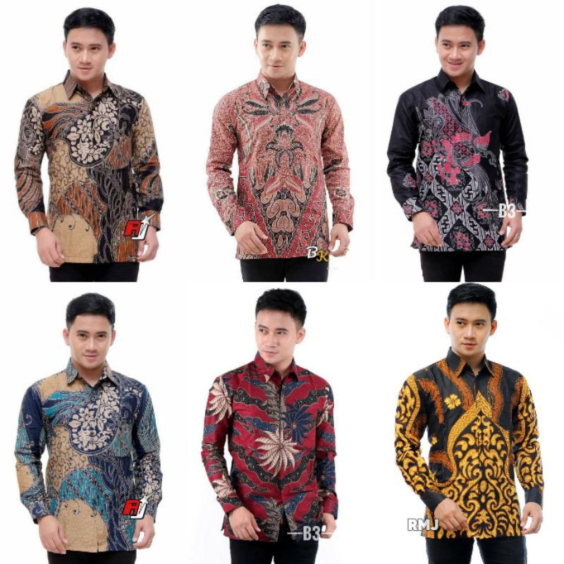 Best Seller Gurdo Pari Kemeja Batik Pria Reguler Fit Lengan Panjang Modern Ori Dasar Hitam 6Dd5d9TODMRQEe