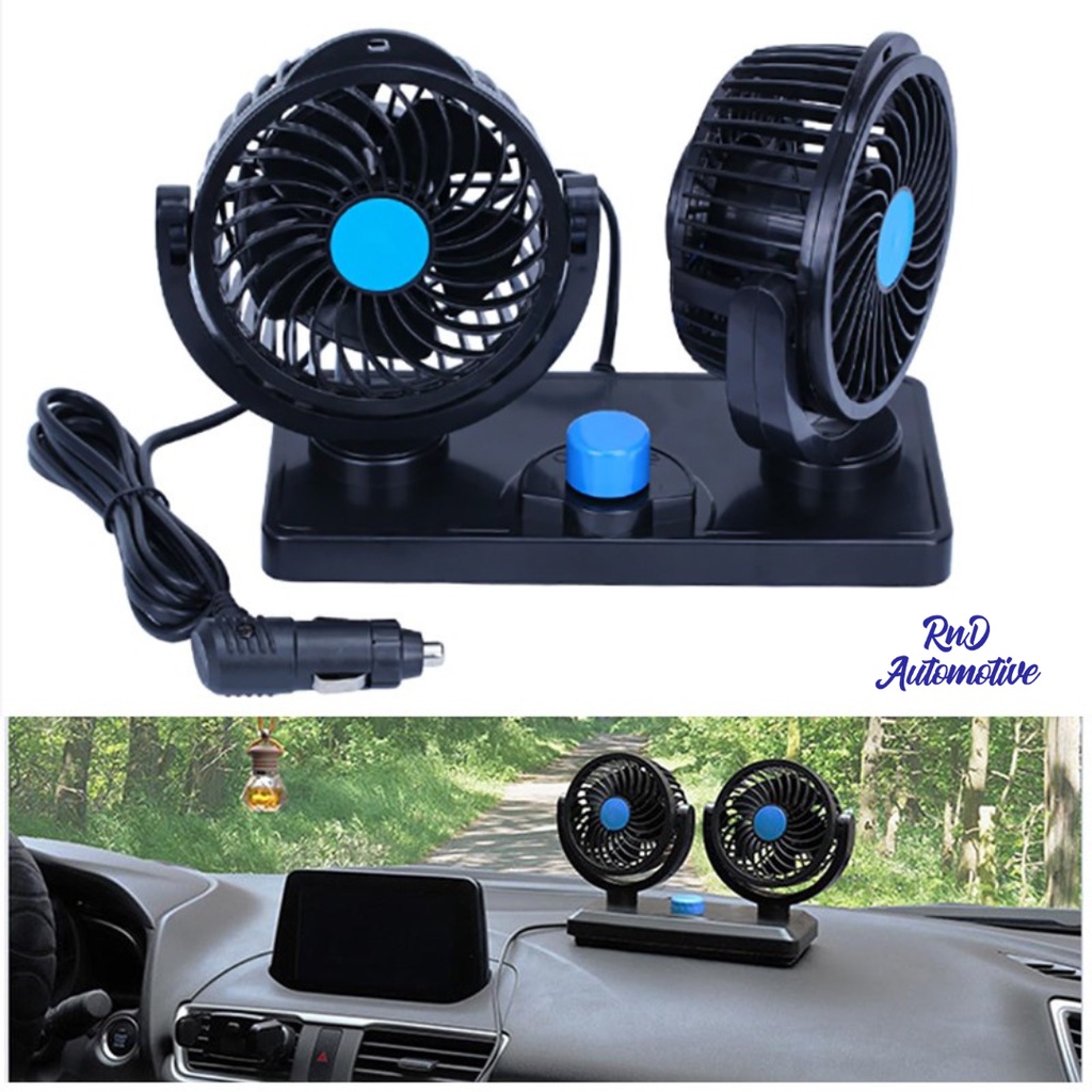 Kipas Angin Mobil / Car Cooling Fan Double / Kipas Double Mobil
