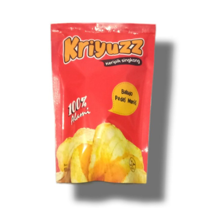 

Kriyuzz Keripik singkong aneka rasa varian Balado Pedas Manis 100gr premium