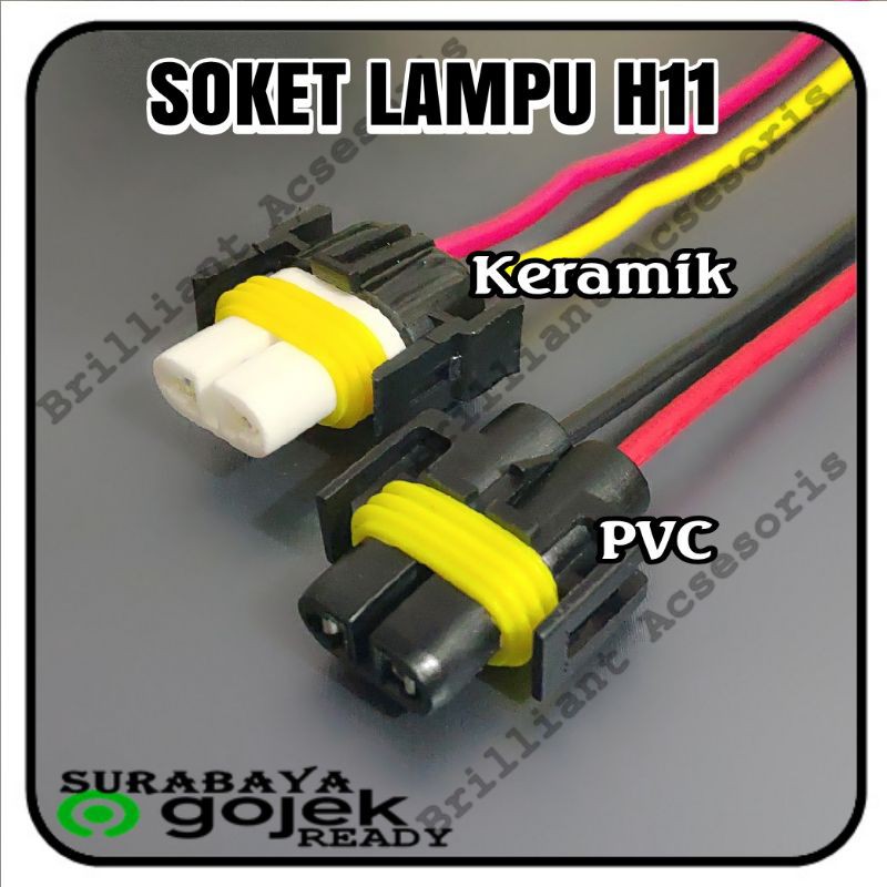 Soket Lampu Mobil - H3 / H4 / H7 / H8 / H9 / H11 / H16 / Hb3 / Hb4 / H27 - Harga pcs