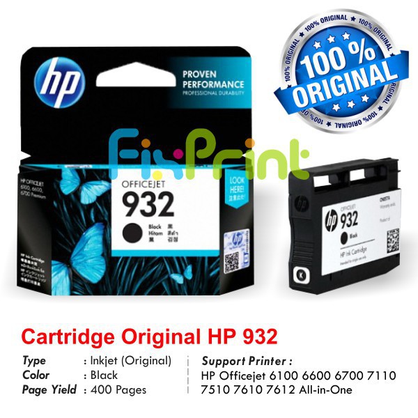 Cartridge Original HP 932 Black CN057AA