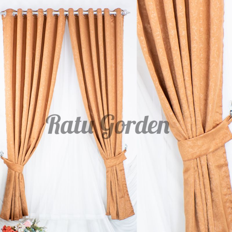 Gorden blackout terbaru 12 ring smokring/Gorden pintu tengah mewah murah antik/Gorden jendela panjan