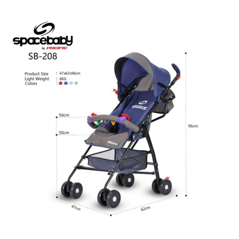 SIYA ✨ FREE BUBBLEWRAP STROLLER SPACE BABY SB 208 KERETA DORONG ANAK BUGGY SPACEBABY SB208