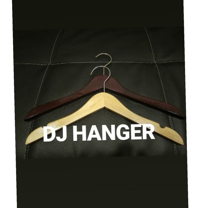 Hanger/gantungan baju kayu dewasa natural/coklat 1lusin(12pcs)